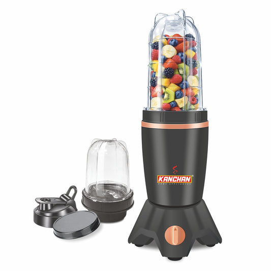 Nutri Blender Spark X 5000 for Smoothie & Juices, 500 Watt Copper Motor, 2 Unbreakable Jars 500ml & 300ml - (2 Jar, 2 Blade - Black) - 1 Year Warranty