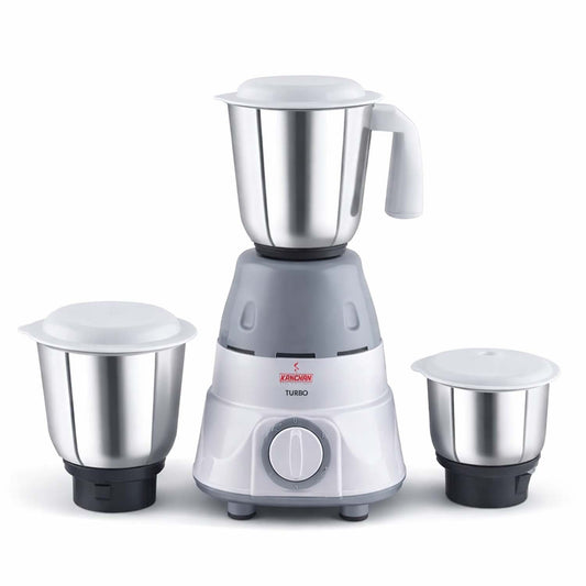 Turbo Mixer Grinder - 650 watt , 3 Jars for Grinding & Blending ( 1 L Wet & Dry Jar, 1.5 L Liquidizing Jar, 0.4 L Chutney Jar)