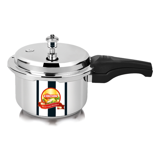 Safari 2 Litre Stainless Steel Cooker | Outer Lid Steel Pressure Cooker for Induction, Gas, Hot Plates, 3 Layer Sandwich Bottom - For 2-3 Person Meal - 5 Year Warranty