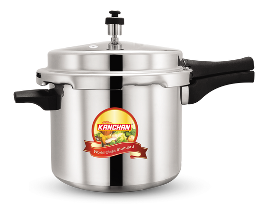 Classic Aluminium Pressure Cooker- 10 Litre, Outer Lid Cooker Gas Stovetop Compatible - For 7-10 Person Meal - 5 Year Warranty ISI Certified