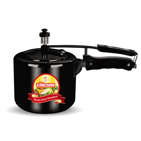 Prime Deluxe 3 Litre Hard Anodised Induction Base Pressure Cooker, Premium Inner Lid Cooker - For Small Meals - 5 Year Warranty ISI Certified