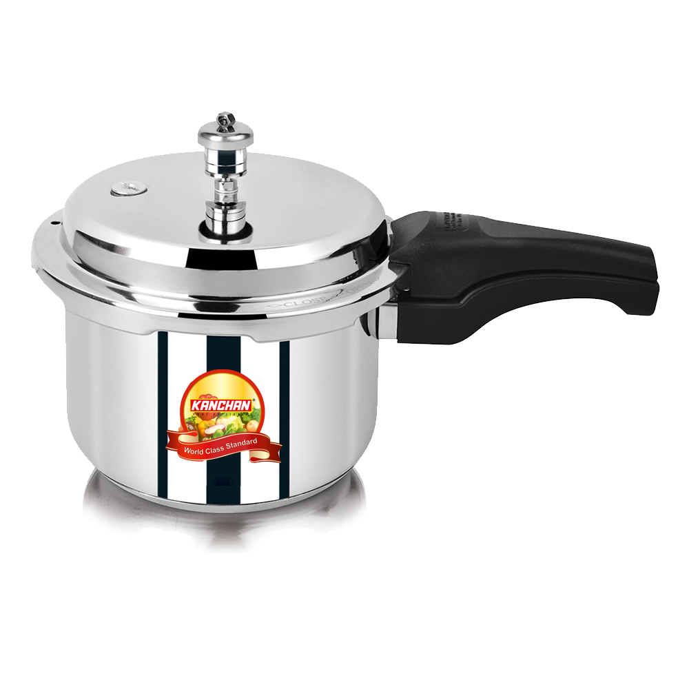 Safari 3 Litre Stainless Steel Cooker | Outer Lid Steel Pressure Cooker for Induction, Gas, Hot Plates, 3 Layer Sandwich Bottom - For 3-4 Person Meal - 5 Year Warranty