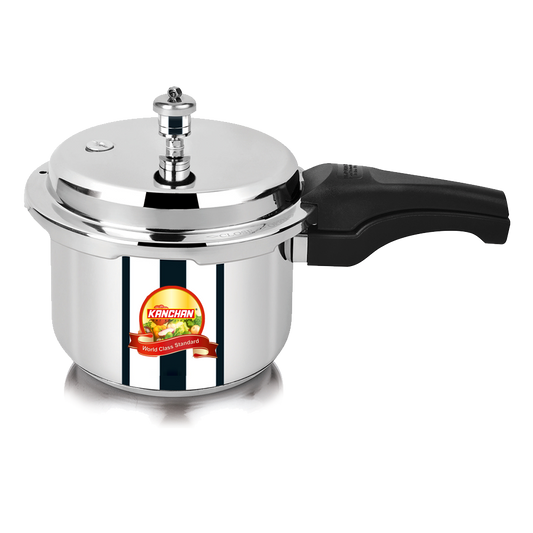 Safari 3 Litre Stainless Steel Cooker | Outer Lid Steel Pressure Cooker for Induction, Gas, Hot Plates, 3 Layer Sandwich Bottom - For 3-4 Person Meal - 5 Year Warranty