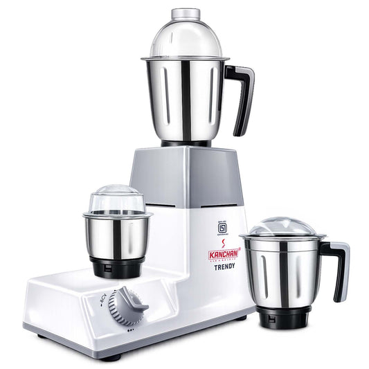 Trendy 750 Watt Mixer Grinder - 3 Stainless Steel Jars - Classic Mixer with Copper Motor ( ISI Certified - 5 Yr Motor Warranty)