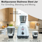 Tiara 650 Watt Mixer Grinder with 3 Stainless Steel Jars ( 1.5L Wet, 1L Multi-Purpose, 0.4L Chutney ) - Smooth , Fine Grind & Blend