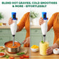 Kanchan Majesty Hand Blender for Kitchen - Blending, Whisking, Mincing - 3 Stainless Steel Blades - 160 Watt Copper Mottor ( Energy Saving)