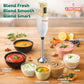 Kanchan Majesty Hand Blender for Kitchen - Blending, Whisking, Mincing - 3 Stainless Steel Blades - 160 Watt Copper Mottor ( Energy Saving)