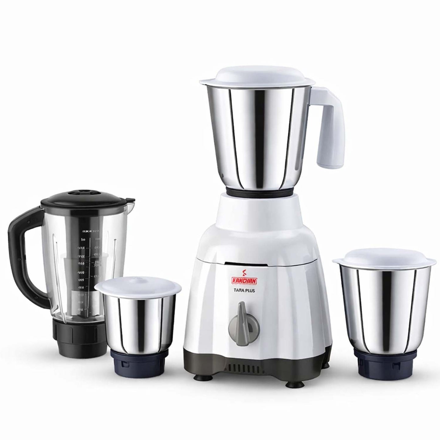 Tiara Plus 650 Watt Juicer Mixer Grinder - 4 Jars ( Stainless Steel 3 Jars + 1 Juicer Jar ) - Fine & Smooth Grind and Blend