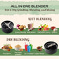 Nutri Blender Mixer Grinder for Smoothie & Juices , 450 Watt Copper Motor, 3 Unbreakable Jars 500ml & 300ml - (3 Jar, 2 Blade - Black) - 1 Year Warranty