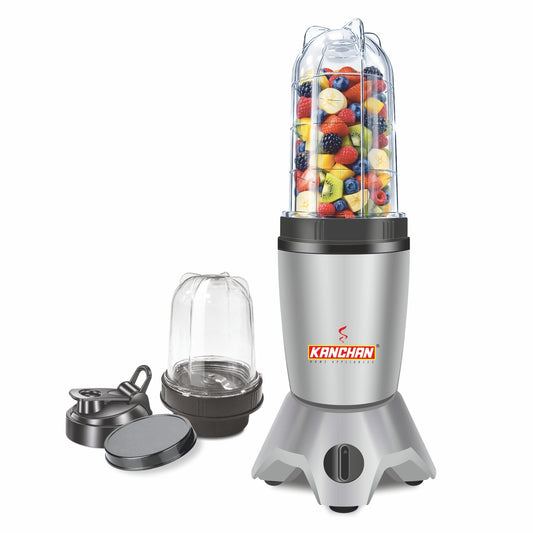 Nutri Blender Spark X 5000 for Smoothie & Juices, 500 Watt Copper Motor, 2 Unbreakable Jars 500ml & 300ml - (2 Jar, 2 Blade - Silver) - 1 Year Warranty