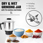 Triset 750 Watt Mixer Grinder - 3 Stainless Steel Jars, Smooth Fine Grinding and Blending - Overload Protection, 2 Yr warranty