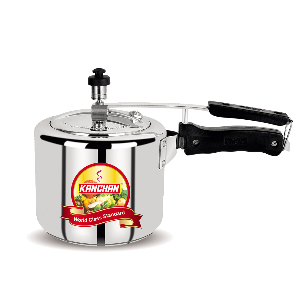 Prime 3 Litre Induction Base Aluminium Pressure Cooker, Premium Inner Lid Cooker - For Small Meals - 5 Year Warranty ISI Certified