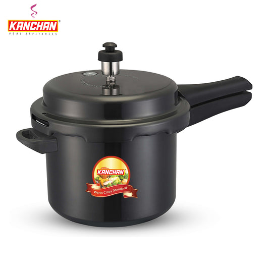 Classic Deluxe Hard Anodized Pressure Cooker 7.5 Litres - Outer Lid for Spillage Control, Cooker for Gas Stovetop - 5 Year warranty