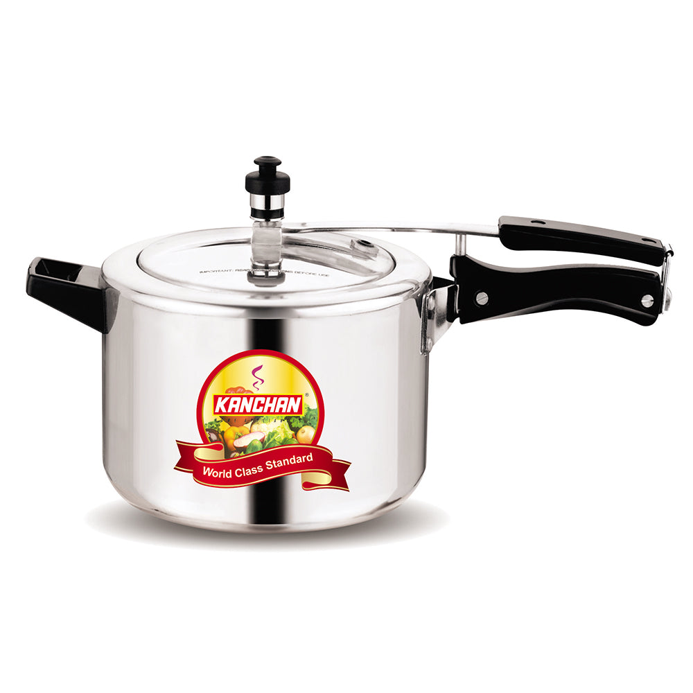 Prime 5 Litre Induction Base Aluminium Pressure Cooker, Premium Inner Lid Cooker - For 5-6 Person Meal - 5 Year Warranty ISI Certified