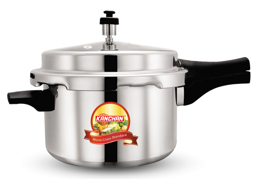 Classic Aluminium Pressure Cooker- 5 Litre, Outer Lid Cooker Gas Stovetop Compatible - For 5-6 Person Meal - 5 Year Warranty ISI Certified