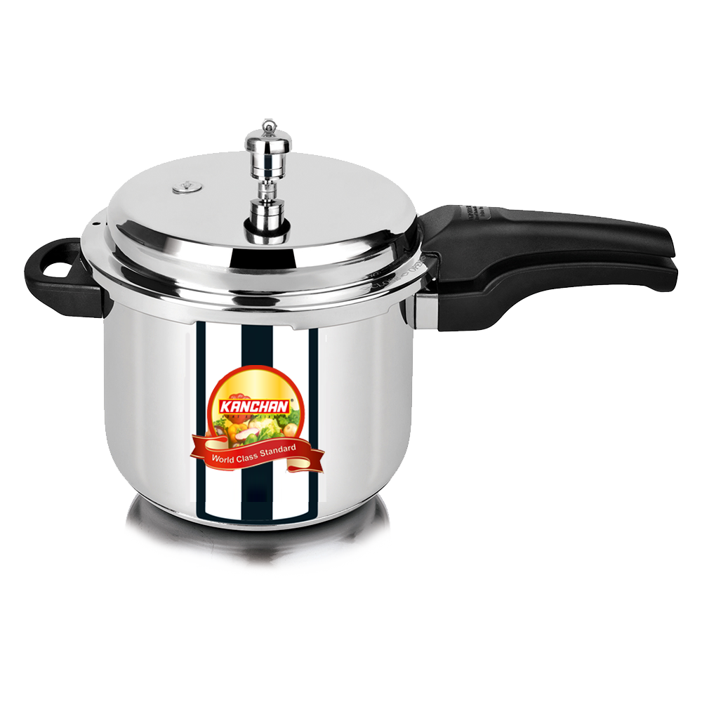 Safari 5 Litre Stainless Steel Cooker | Outer Lid Steel Pressure Cooker for Induction, Gas, Hot Plates, 3 Layer Sandwich Bottom - For 5-7 People - 5 Year Warranty
