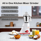 Tristar 750 Watt Mixer Grinder - 3 Stainless Steel Jars with Lid Lock - Copper Motor with 5 Year Warranty