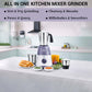 Tigor 500 Watt Mixer Grinder with 3 Stainless Steel Jars - Large Jars ( 1.5L Wet, 1L Multi-Purpose, 0.4L Chutney )
