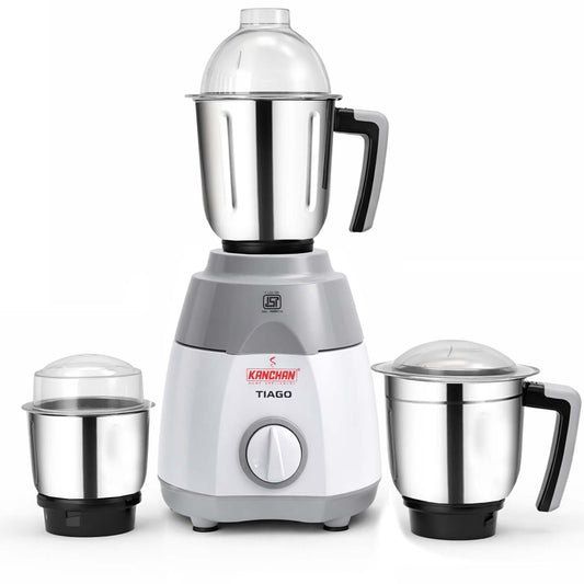 Tiago 750 Watt Mixer Grinder with 3 Stainless Steel Jars - Large Jars ( 1.5L Wet, 1L Multi-Purpose, 0.4L Chutney )