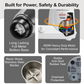 Trimi 650 Watt Mixer Grinder - 3 Steel Jars for Smooth & Fine Grinding, Blending, Overload Protection, SS Blades - 2 Yr Warranty